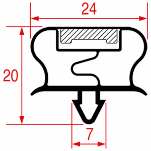 Gasket for refrigerators Italy Type 033