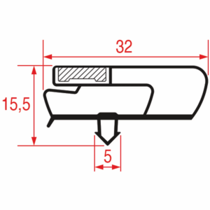Gasket for refrigerators Italy Type 040